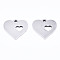 Non-Tarnish 201 Stainless Steel Pendants, Laser Cut, Heart, Stainless Steel Color, 12x12x1mm, Hole: 1.4mm
