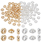 PH PandaHall 100pcs Rondelle Spacer Beads, 6mm Gold Silver Beads Winding Small Spacers Loose Metal Beads for Stackable DIY Necklace Bracelet Earring Jewelry Making