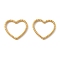 304 Stainless Steel Linking Rings, Heart Link, Golden, 14x16x2mm