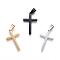 304 Stainless Steel Pendants, Cross, Mixed Color, 32x20x3mm, Hole: 4mm