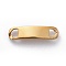 304 Stainless Steel Links connectors, Rectangle, Golden, 25x6x3mm, Hole: 4x3mm