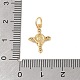 Латунные микропаве прозрачные подвески с фианитом KK-E111-31A-G-3