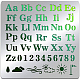 Трафареты с буквами и цифрами Benecreat DIY-WH0279-144-1