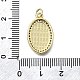 Латунные микропаве прозрачные подвески с фианитом KK-V010-26G-3