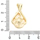 Подвески-подвески из латуни с микрокубическим цирконием KK-Q794-04D-G-3
