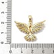 Латунные микропаве прозрачные подвески с фианитом KK-B138-01G-02-3