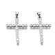 Латунные микропаве прозрачные подвески с фианитом KK-R133-009P-NF-1