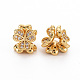 Латунные прозрачные бусины из кубического циркония KK-N233-092-NF-2