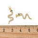 Латунные микропаве прозрачные подвески с фианитом KK-Q031-41G-02-3