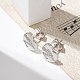 Серьги-гвоздики из латуни с микропаве из прозрачного кубического циркония EJEW-K299-01P-Z-2