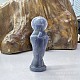 Окрашенный и нагретый натуральный авантюрин синего цвета резные фигурки богини исцеления PW-WG60907-06-1
