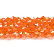 Прозрачные стеклянные бусины гальваническим пряди GLAA-F029-3mm-A23