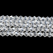 Прозрачные стеклянные бусины гальваническим пряди GLAA-F029-3mm-C13
