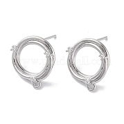 Латунные серьги-гвоздики из циркония KK-E107-20P