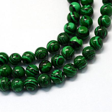 Синтетические нити бирюзовые шарика Gemstone TURQ-S280-6mm-03-1