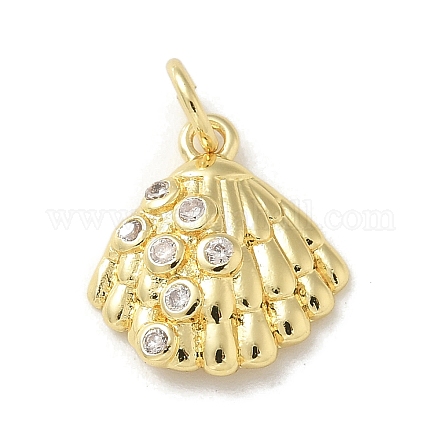 Латунные микропаве прозрачные подвески с фианитом KK-U046-02G-07-1