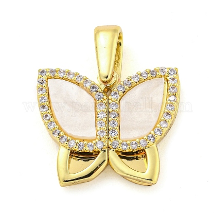 Латунные микропаве прозрачные подвески с фианитом FIND-Z044-08G-1