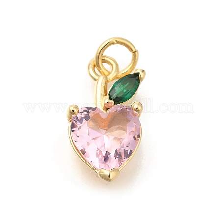 Сердце с листом латунные подвески KK-M295-02G-1