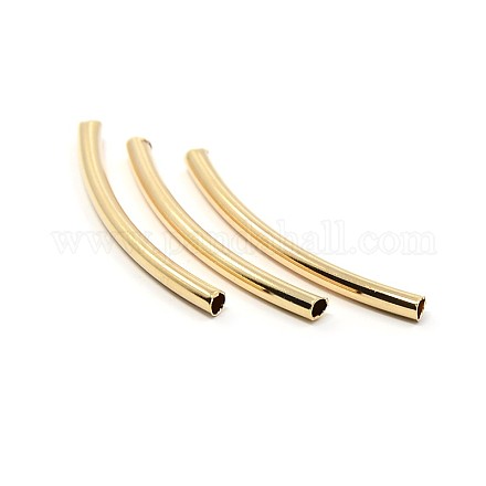 Латунные гладкие изогнутые бисер трубки X-KK-O031-C-08-1