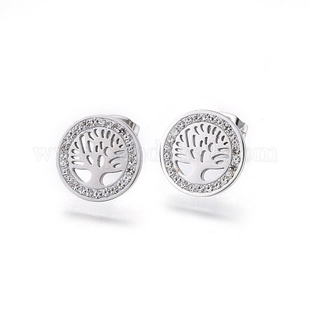 Серьги-гвоздики из нержавеющей стали 304 EJEW-H367-11P-1