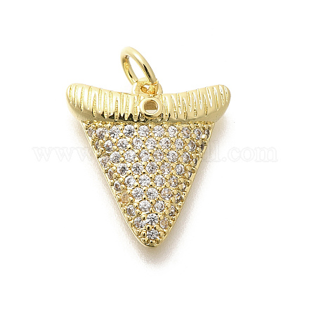 Латунные микропаве прозрачные подвески с фианитом KK-L225-010G-1