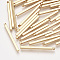 Brass Bar Pendants, Rectangle, Real 18K Gold Plated, 30x2x2mm, Hole: 0.8mm