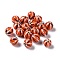 Handmade Porcelain Beads, Famille Rose Porcelain, Round, Dark Orange, 10mm, Hole: 1.6mm