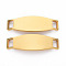 201 Stainless Steel Links Connectors, Cadmium Free & Nickel Free & Lead Free, Curve Rectangle, Golden, 39x13x5.5mm, Hole: 4x6mm