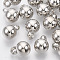 CCB Plastic Charms, Round, Platinum, 11.5x8x8mm, Hole: 1.8mm, about 1500pcs/500g