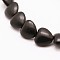 Heart Synthetic Turquoise Beads Strands, Dyed, Black, 12x12x5mm, Hole: 1mm, about 36pcs/strand, 15.7 inch