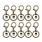 10Pca Iron with Zinc Alloy Keychain Clasps, Antique Bronze, 65mm