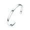 925 Sterling Silver Cuff Bangles for Women, Platinum