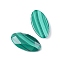 Natural Malachite Pendants, Oval, Faceted, 30x15.5x5.5~6mm, Hole: 1mm
