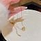Stainless Steel Cable Chain Necklaces, Rhinestone Pendant Necklaces, Ring, 8.27~19.69 inch(21~50cm)