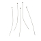 Brass Ball Head Pins, Lead Free & Cadmium Free, 925 Sterling Silver Plated, 40x0.7mm, Head: 1.5mm