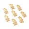 Brass Micro Pave Grade AAA Cubic Zirconia Links, Clear, Boy with Crown, Cadmium Free & Nickel Free & Lead Free, Real 18K Gold Plated, 19x11x2mm, Hole: 1mm