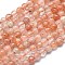 Natural Sunstone Beads Strands, Round, 3mm, Hole: 0.5mm, about 130pcs/Strand, 15.35 inch(39cm)