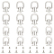 16 Sets 2 Style Alloy D Ring Head Screwback Button, with Screw, Button Studs Rivets for DIY Art Leather Craft, Platinum & Silver, 2.2x1.2cm and 2.9x2cm, 8 sets/style