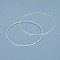 Brass Linking Rings, Long-Lasting Plated, Round Ring, 925 Sterling Silver Plated, 50x1mm, Inner Diameter: 48mm