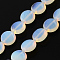 Opalite Stone Bead Strands, Lentil, Azure, 10x5mm, Hole: 1mm, about 40pcs/strand, 15.7 inch