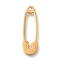 201 Stainless Steel Pendants,  Clip Charms, Golden, 24x7.5x1mm, Hole: 1.6mm