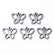 Tarnish Resistant 304 Stainless Steel Charms, Laser Cut, Butterfly, Stainless Steel Color, 12x15x1mm, Hole: 1mm