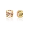 Preciosa® MAXIMA Crystal in Sew-On Cup, Czech Crystal, 719 35 021 Chaton(Round), Golden, 90300 Light Peach, SS16(3.8~4mm)