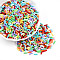 Baking Paint Glass Twist Bugle Beads, Mixed Color, 6~7.5x2mm, Hole: 0.8~0.9mm, about 11250pcs/pound