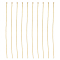 DICOSMETIC 150Pcs 18K Gold Plated Head Pins Brass Flat Head Pins 24 Gauge Straigt Long Jewelry Head Pin Beading End Headpins for DIY Jewelry Making