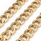 Aluminium Curb Chains, Unwelded, with Spool, Light Gold, 19x13x3mm, about 32.81 Feet(10m)/Roll