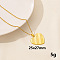 304 Stainless Steel Heart Pendant Necklace for Women, Cable Chain Necklaces
