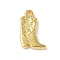 304 Stainless Steel Pendants, Ion Plating(IP), Boot, Real 18K Gold Plated, 20.5x13.5x3mm, Hole: 2mm