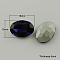 Glass Pointed Back Rhinestone, Back Plated, Faceted, Oval, Midnight Blue, 13x18x5mm