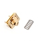 Zinc Alloy Bag Twist Lock Accessories, with Iron Finding,  Handbags Turn Lock, Rectangle, Light Gold, 3.2x1.9x0.55cm